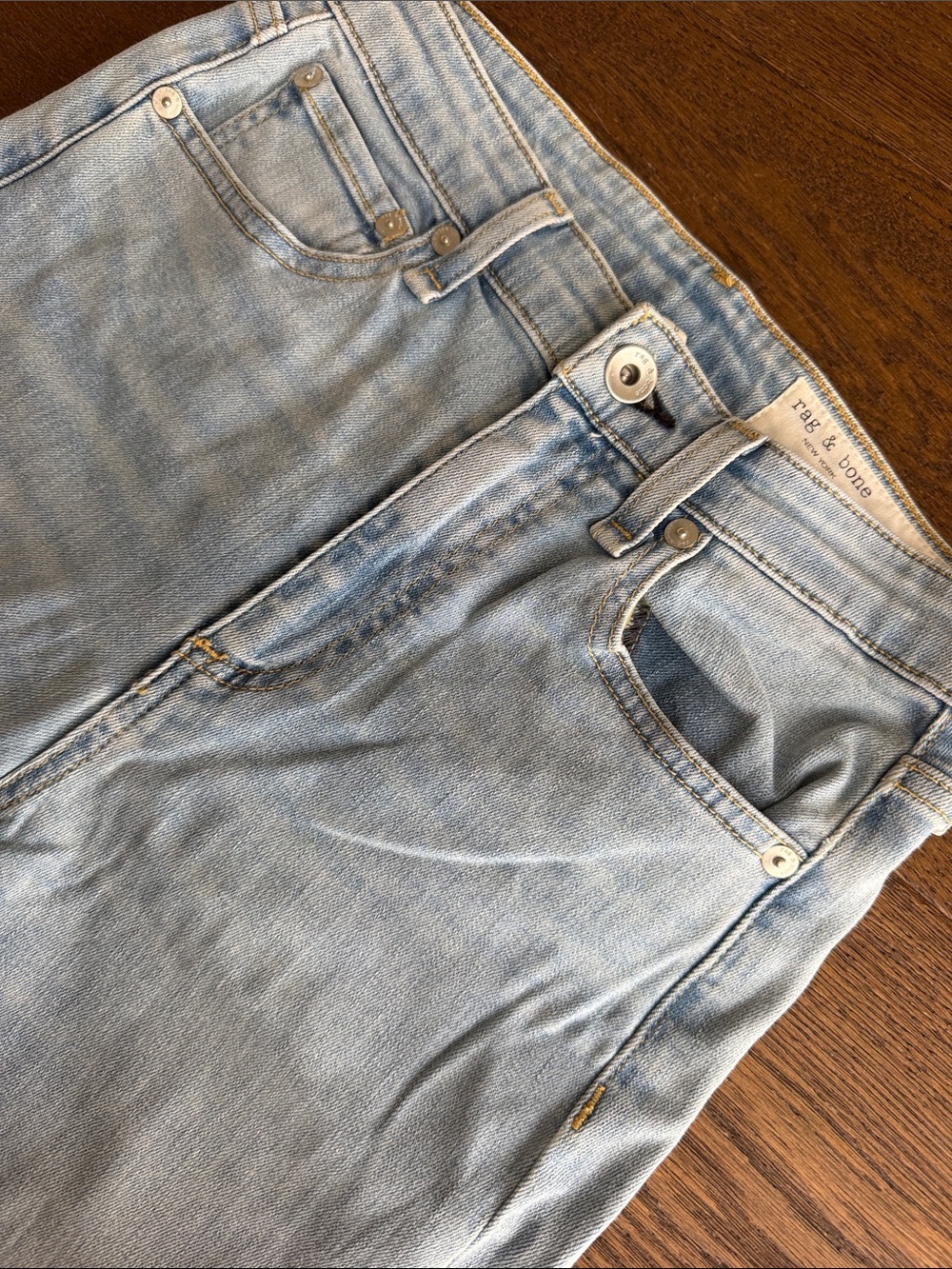 rag & bone Nina High Rise Ankle Cigarette Light Wash Jeans Size 24 Stretchy